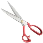 قیچی برش سایز 12 PIN (پین) دسته قرمز تیغه سفید - فروشگاه اینترنتی لوازم خیاطی سولورشاپ