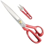 قیچی برش سایز 12 PIN (پین) دسته قرمز تیغه سفید - فروشگاه اینترنتی لوازم خیاطی سولورشاپ