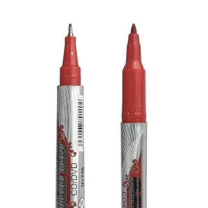 ماژیک سی دی نوک نازک 2 سر قرمز - فروشگاه اینترنتی لوازم خیاطی سولورشاپ