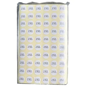 سایز برچسبی سایز دو ایکس لارج 2XL (یک بسته 100 عددی) - فروشگاه اینترنتی لوازم خیاطی سولورشاپ