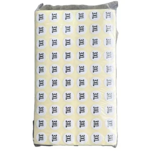 سایز برچسبی سایز سه ایکس لارج 3XL (یک بسته 100 عددی) - فروشگاه اینترنتی لوازم خیاطی سولورشاپ
