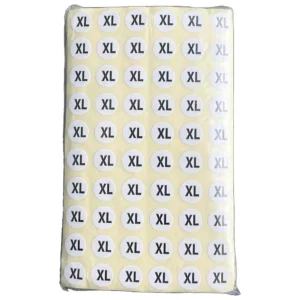 سایز برچسبی سایز ایکس لارج XL (یک بسته 100 عددی) - فروشگاه اینترنتی لوازم خیاطی سولورشاپ