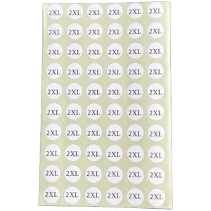 سایز برچسبی سایز دو ایکس لارج 2XL (یک ورق) - فروشگاه اینترنتی لوازم خیاطی سولورشاپ