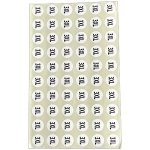 سایز برچسبی سایز سه ایکس لارج 3XL (یک ورق) - فروشگاه اینترنتی لوازم خیاطی سولورشاپ